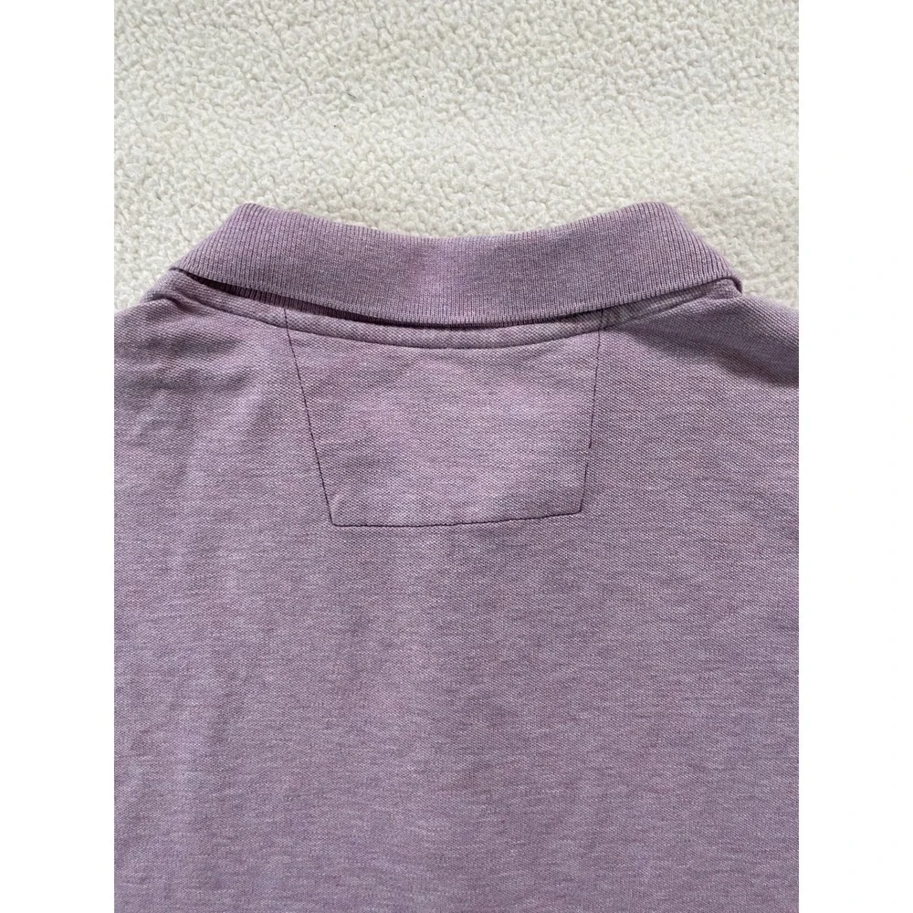 Banana Republic Mens Extra Large Tall Polo Shirt Purple Slim Fit‎ Elephant Logo